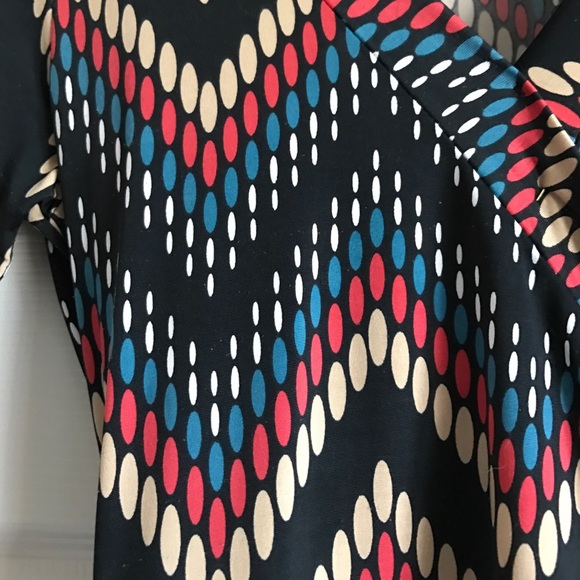 Multicolor belted wrap midi dress - Picture 4 of 5