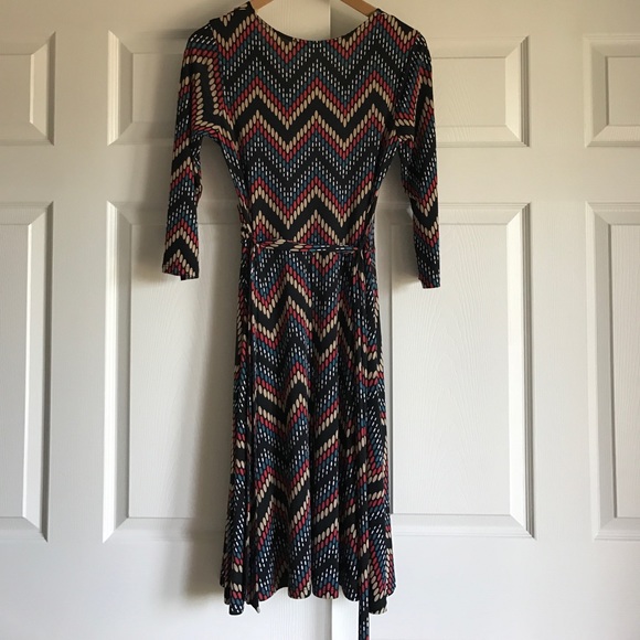 Multicolor belted wrap midi dress - Picture 5 of 5