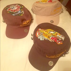 New 3 Ed Hardy Caps Bundle
