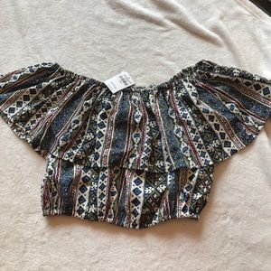 Hollister off shoulder crop top
