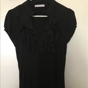 Front ruffle top