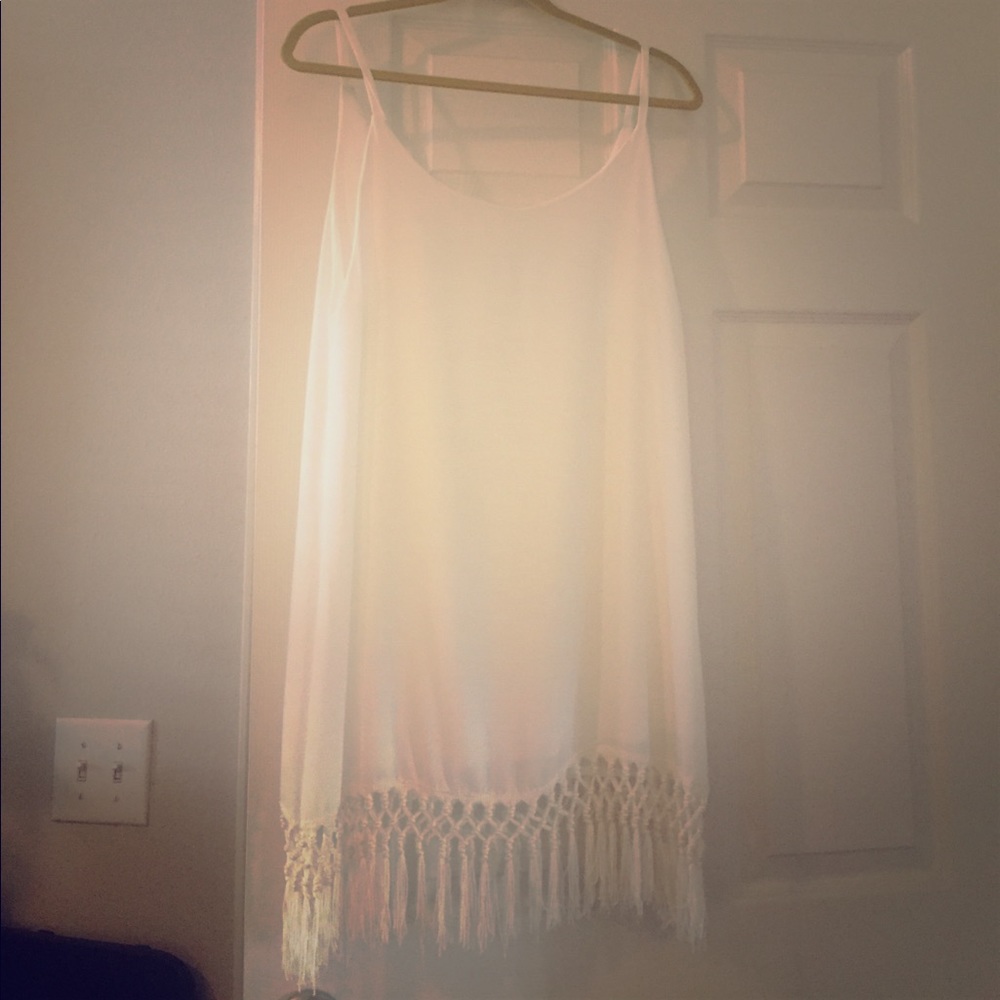 White fringe dress