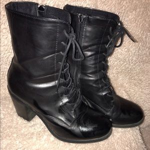 Heeled Combat Boots.