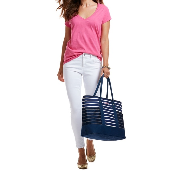 🚫SOLD🚫 VINEYARD VINES NAUTICAL STRIPE BEACH TOTE - Picture 2 of 6
