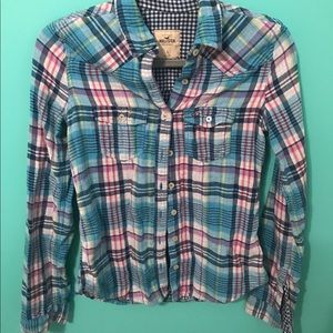 Plaid Hollister Button Down Shirt