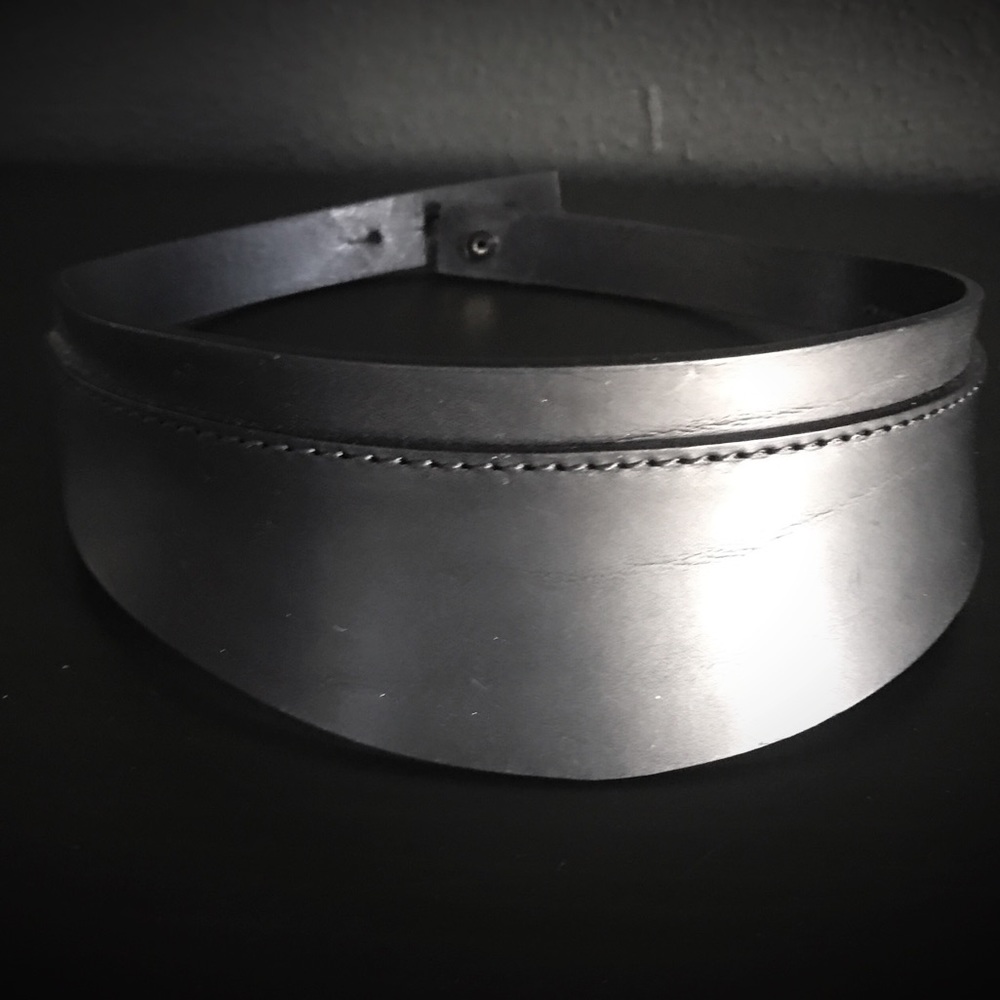Rick Owens leather mini visor hat