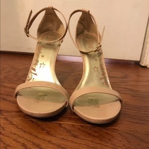 Nude sandal heels