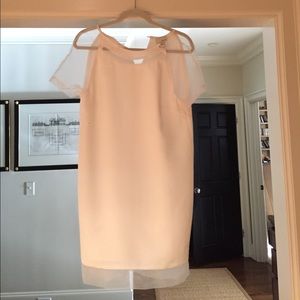 White Greylin dress with see through sleeves