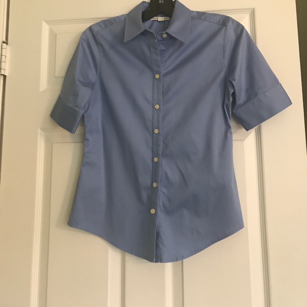 Blue button down