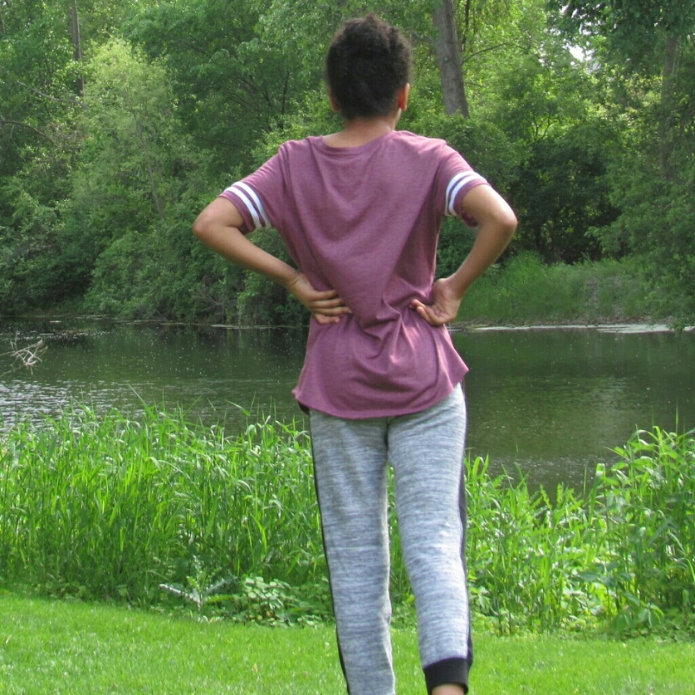 Grey and Black Joggers