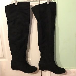 Black over the knee boots