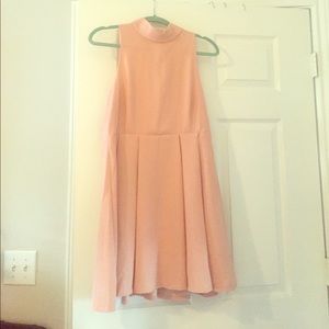Rose A-line turtle neck dress