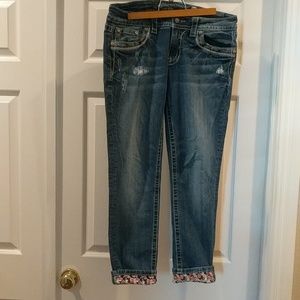 Miss Me Signature Cuffed Skinny Jean Size 30