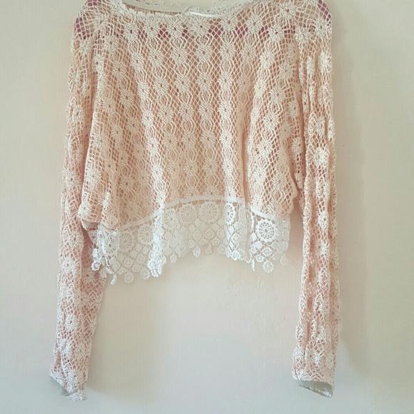 Free People New Romantics Heirloom Cropped Blouse - Picture 4 of 4