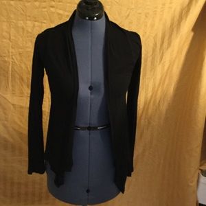 Cute black open front sweater