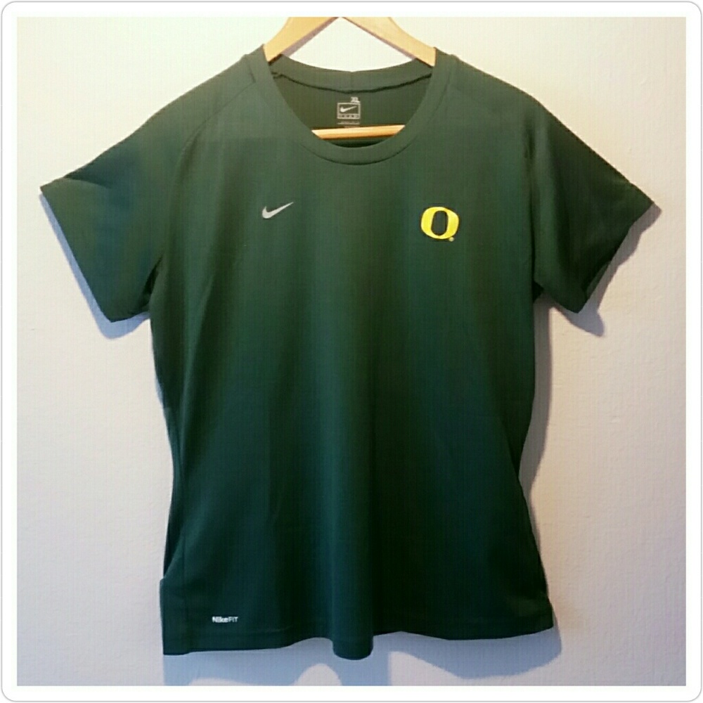 Women's Nike Dry Fit Green Oregon Ducks Tee