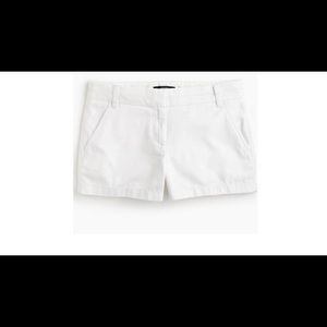 Jcrew white 3 inch chino shorts