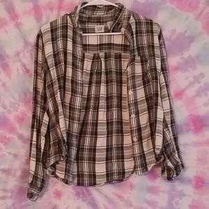 Black and White Gap Flannel Small