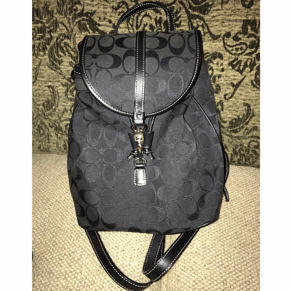 SALE! Authentic Black Coach Backpack