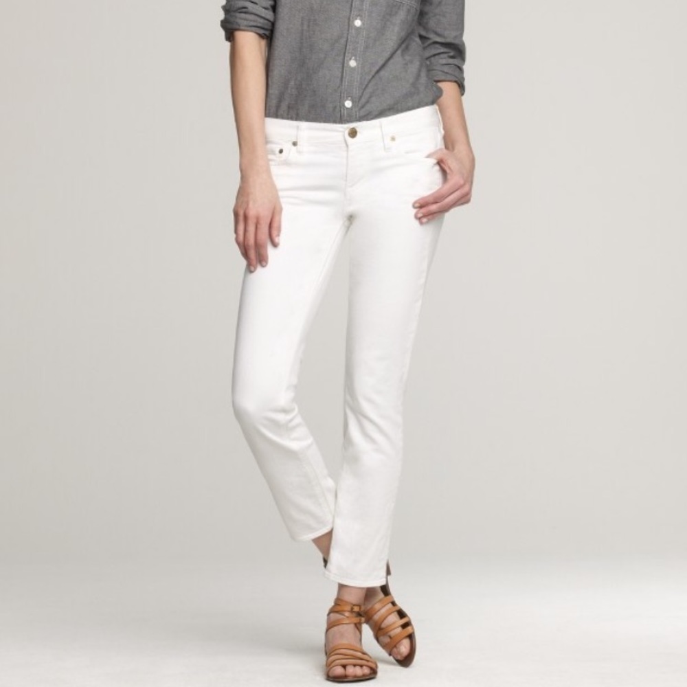 J. Crew White Cropped Jeans