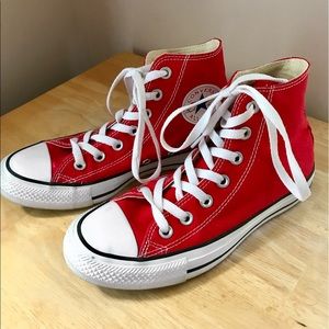 Red Converse Chuck Taylor All Star High Tops
