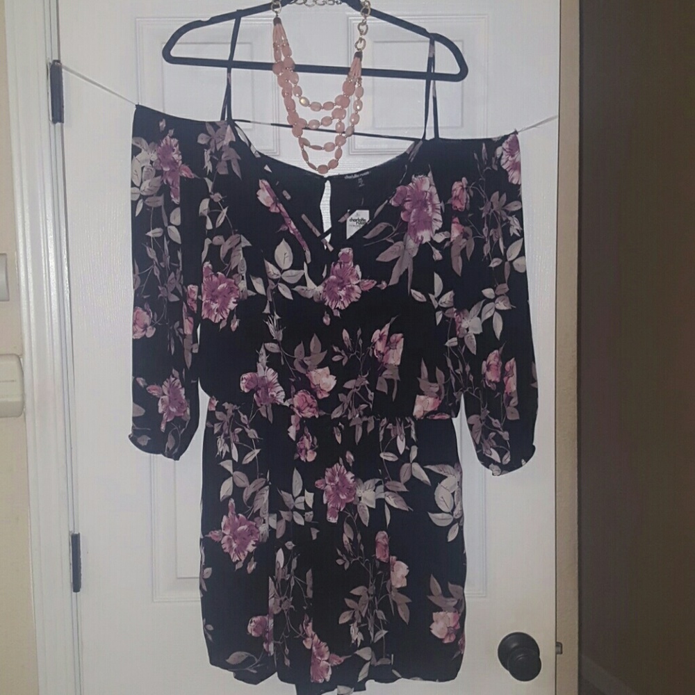 Brand New Plus Size Floral off the shoulder Romper