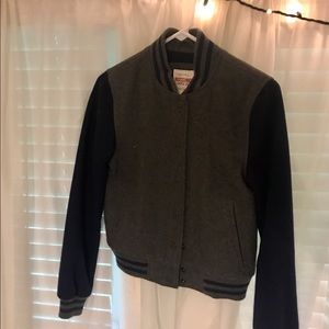 Blue & gray letterman jacket
