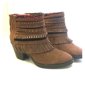 Strappy Mudd Ankle Boots