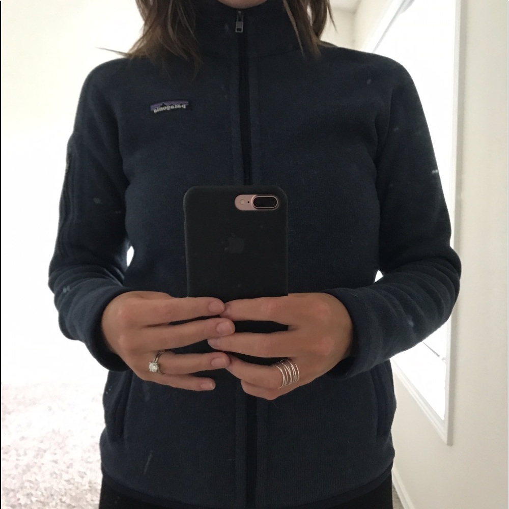 Blue Patagonia zip up.
