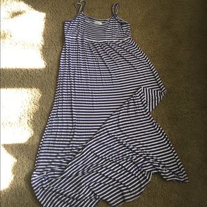 Calvin Klein Blue & White Stripped Maxi Dress