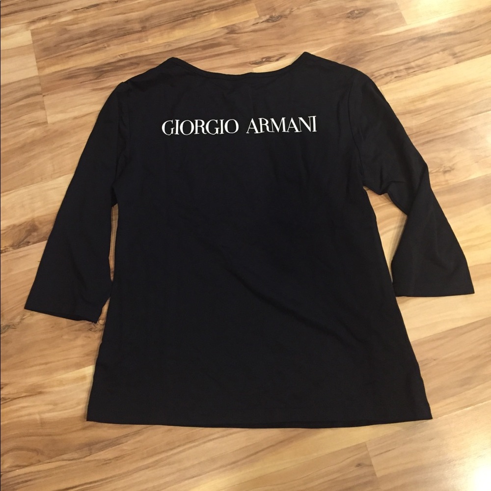 GIORGIO ARMANI 3/4 sleeve logo top