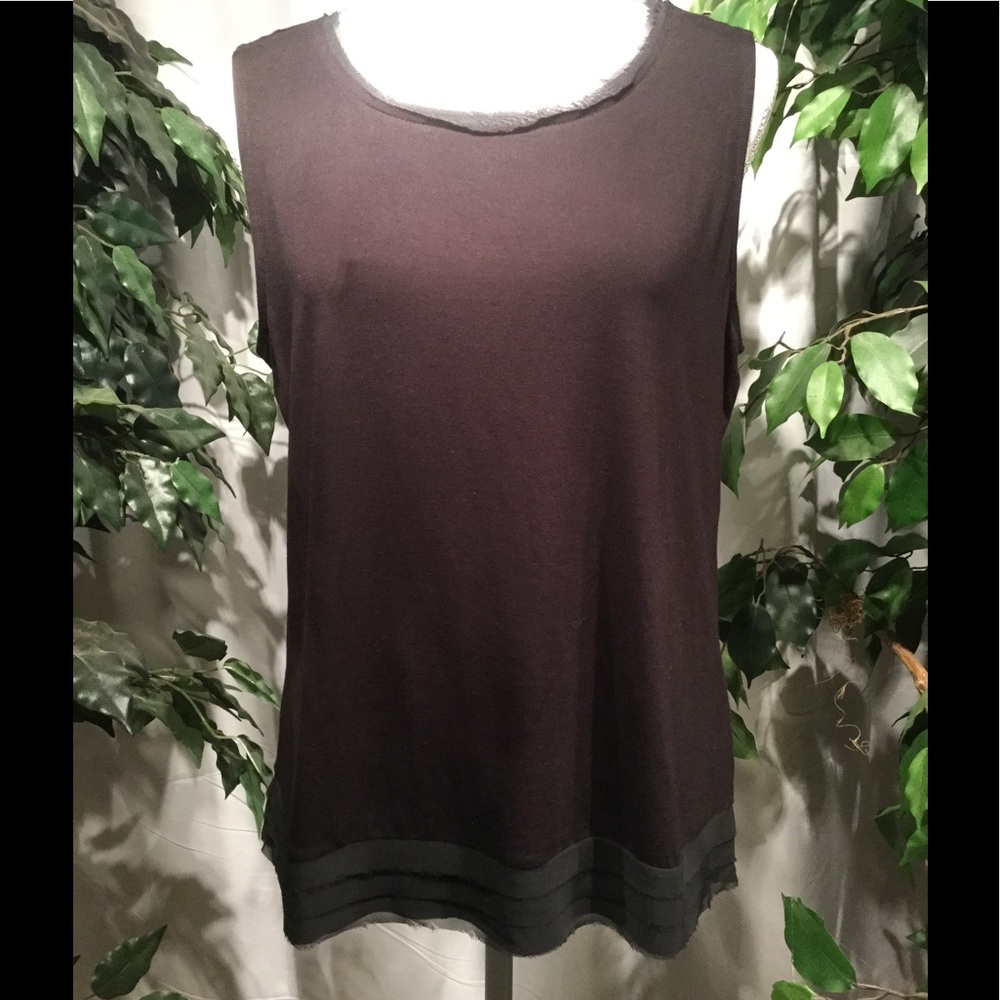 Andrew Marc/Marc New York Sleeveless Black Top