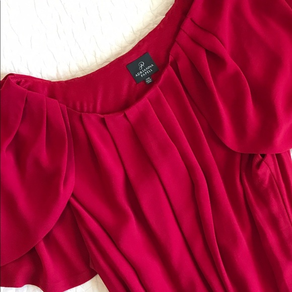 ⭐️Adrianna Papell red cocktail dress. Knee length. - Picture 3 of 5