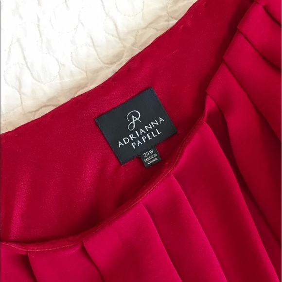 ⭐️Adrianna Papell red cocktail dress. Knee length. - Picture 4 of 5