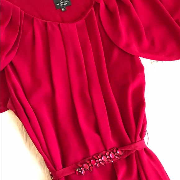 ⭐️Adrianna Papell red cocktail dress. Knee length. - Picture 5 of 5