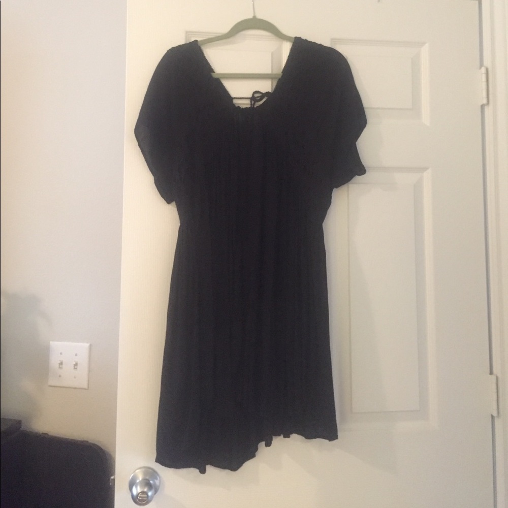Black eyelet dress