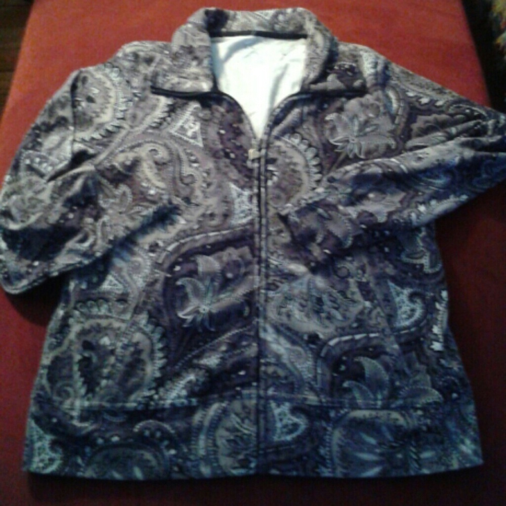 Activology Velour Full Zip Jacket w/Heart Pull