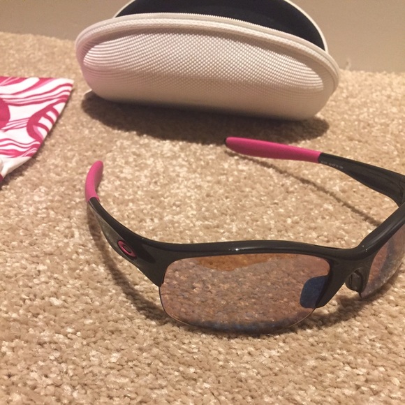 Oakley Black/Pink Sport Sunglasses - Picture 2 of 4