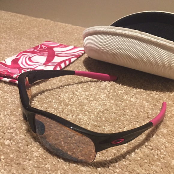 Oakley Black/Pink Sport Sunglasses - Picture 3 of 4