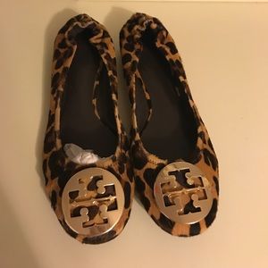 Tory Burch leopard pony hair flats 9.5