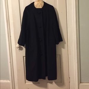 Vintage Black Wool French Ladies Coat Lilli Ann