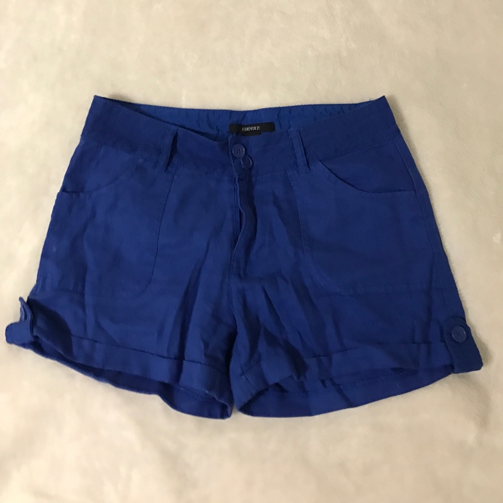 Lightweight Forever21 Blue Fabric Shorts