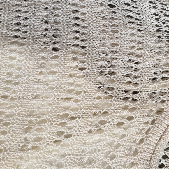 NWT Cream Crochet Maxi Dress w/Tank Under - Picture 2 of 6