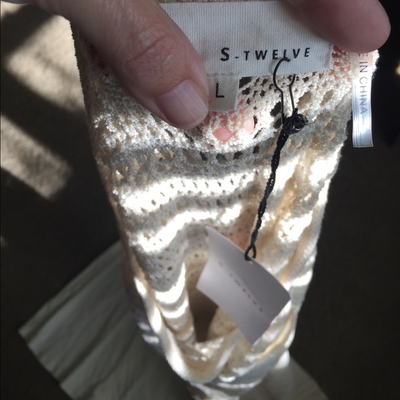 NWT Cream Crochet Maxi Dress w/Tank Under - Picture 4 of 6