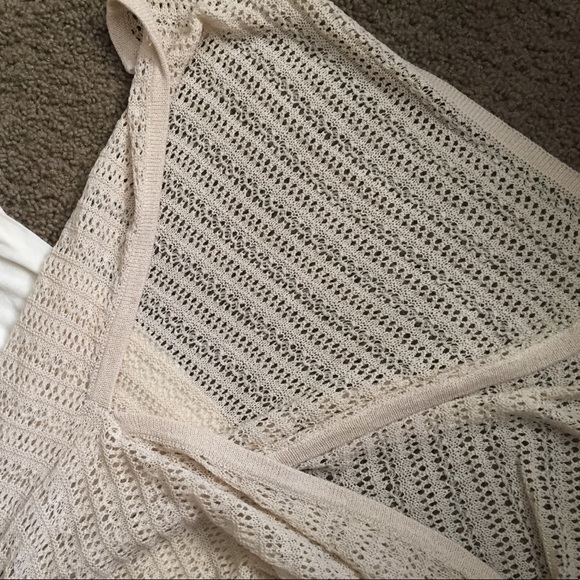 NWT Cream Crochet Maxi Dress w/Tank Under - Picture 5 of 6