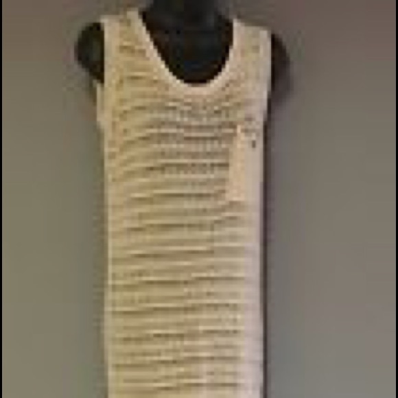 NWT Cream Crochet Maxi Dress w/Tank Under - Picture 6 of 6