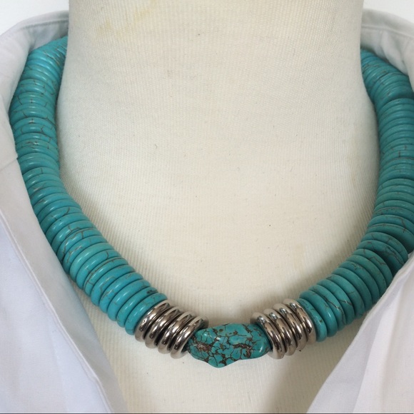Jewelry - Turquoise Nugget stone Statement Collar Necklace!!
