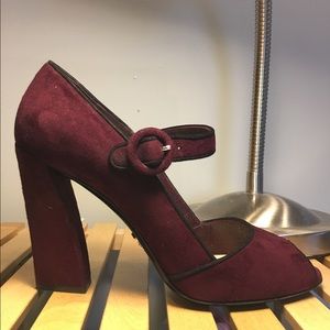 PRADA Maroon Suede Heels