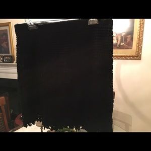 Black and blue lace skirt