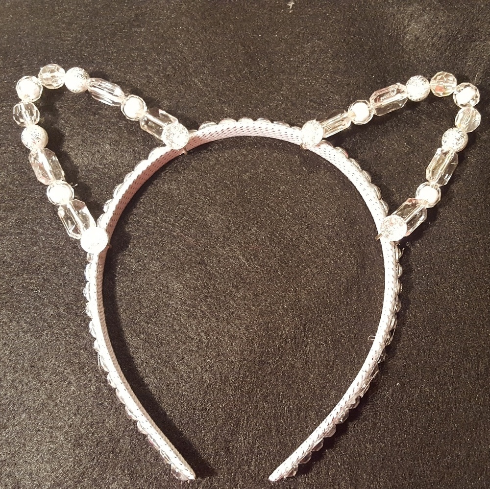 Sold-Bling Bling kitty ears headband